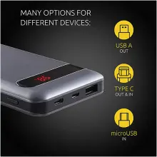 Купить Павербанк УМБ Intenso PD10000 10000mAh 20W Grey (7332330) - фото 4