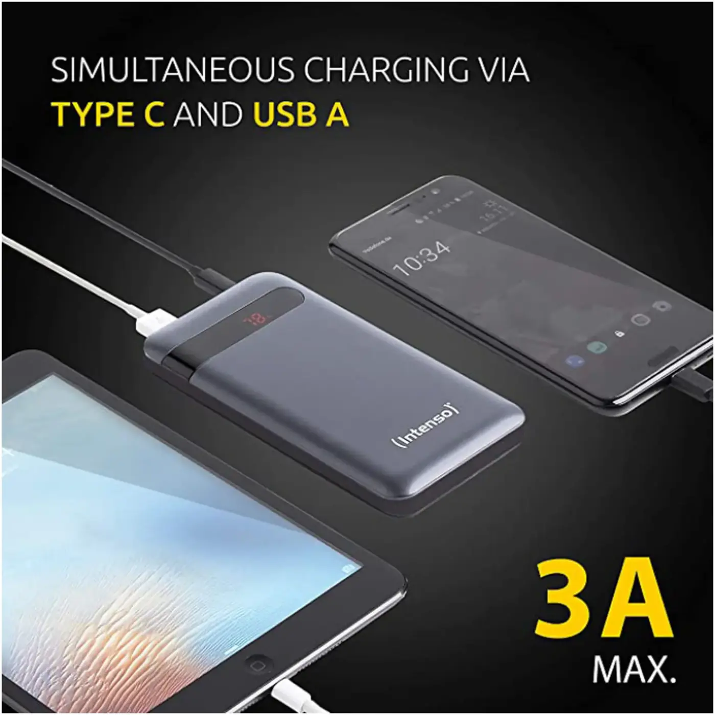 Купить Павербанк УМБ Intenso PD10000 10000mAh 20W Grey (7332330) - фото 5