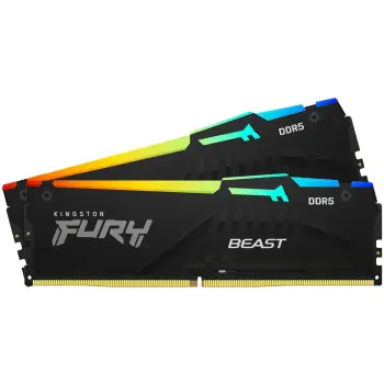 Купити Модуль пам'яті Kingston Fury Beast RGB EXPO Black DDR5-5600 64GB (2x32GB) CL40-40-40 (KF556C40BB2AK2-64) - фото 1