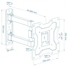 Купить Кронштейн для телевизора Walfix R-354B 15"-42" наклонно-поворотный - фото 2