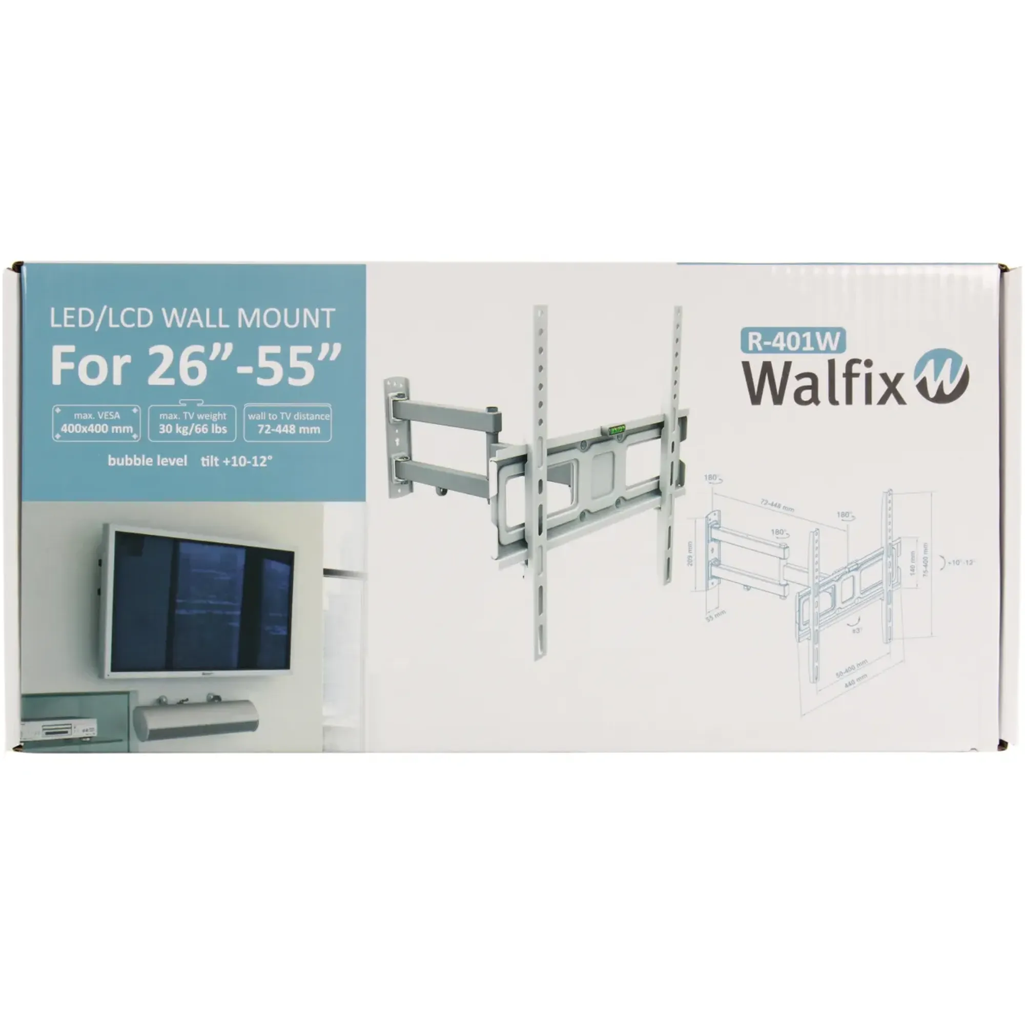 Купити Кронштейн для телевізора Walfix R-401W 26"-55" похило-поворотний - фото 2