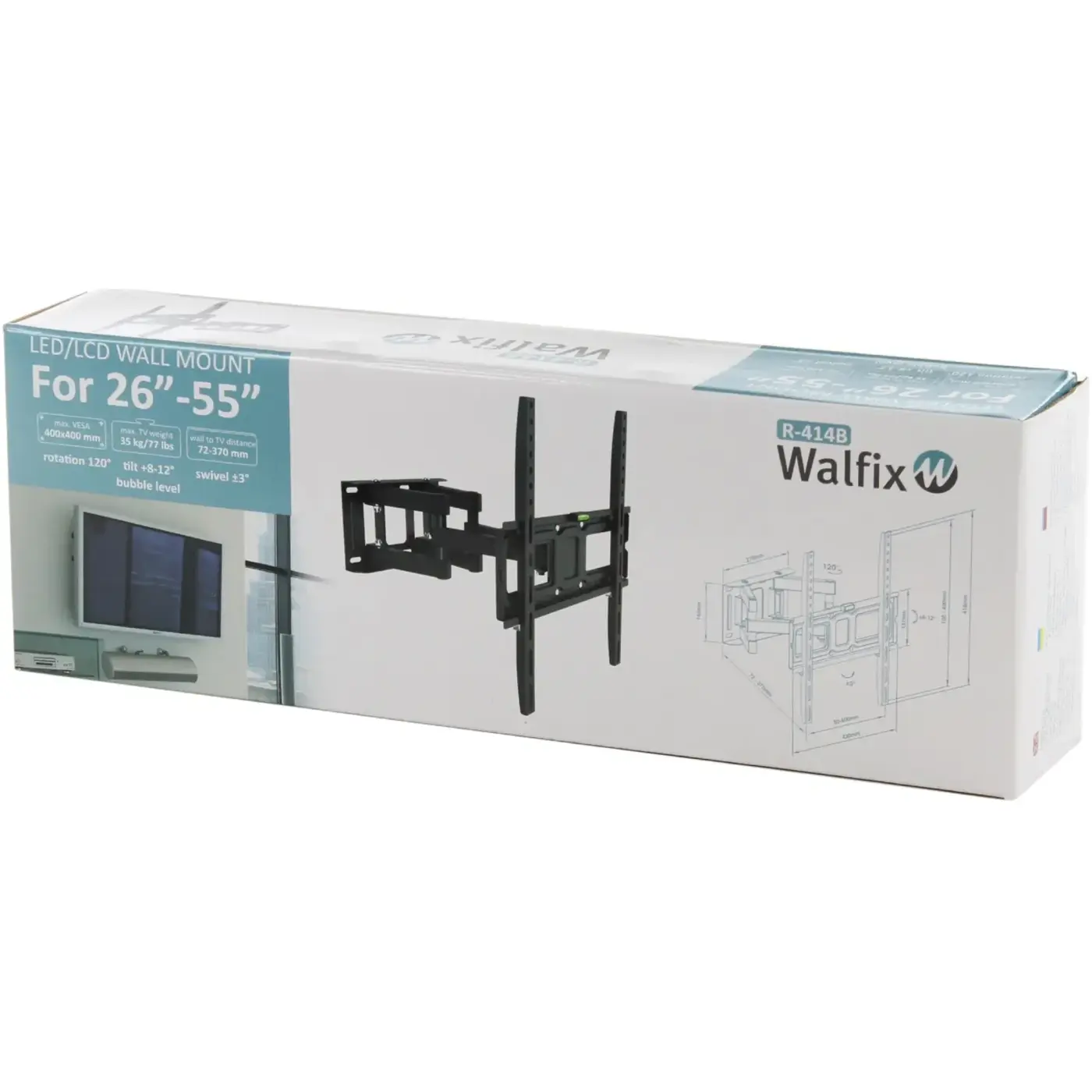 Купити Кронштейн для телевізора Walfix R-414B 26"-55" похило-поворотний - фото 3