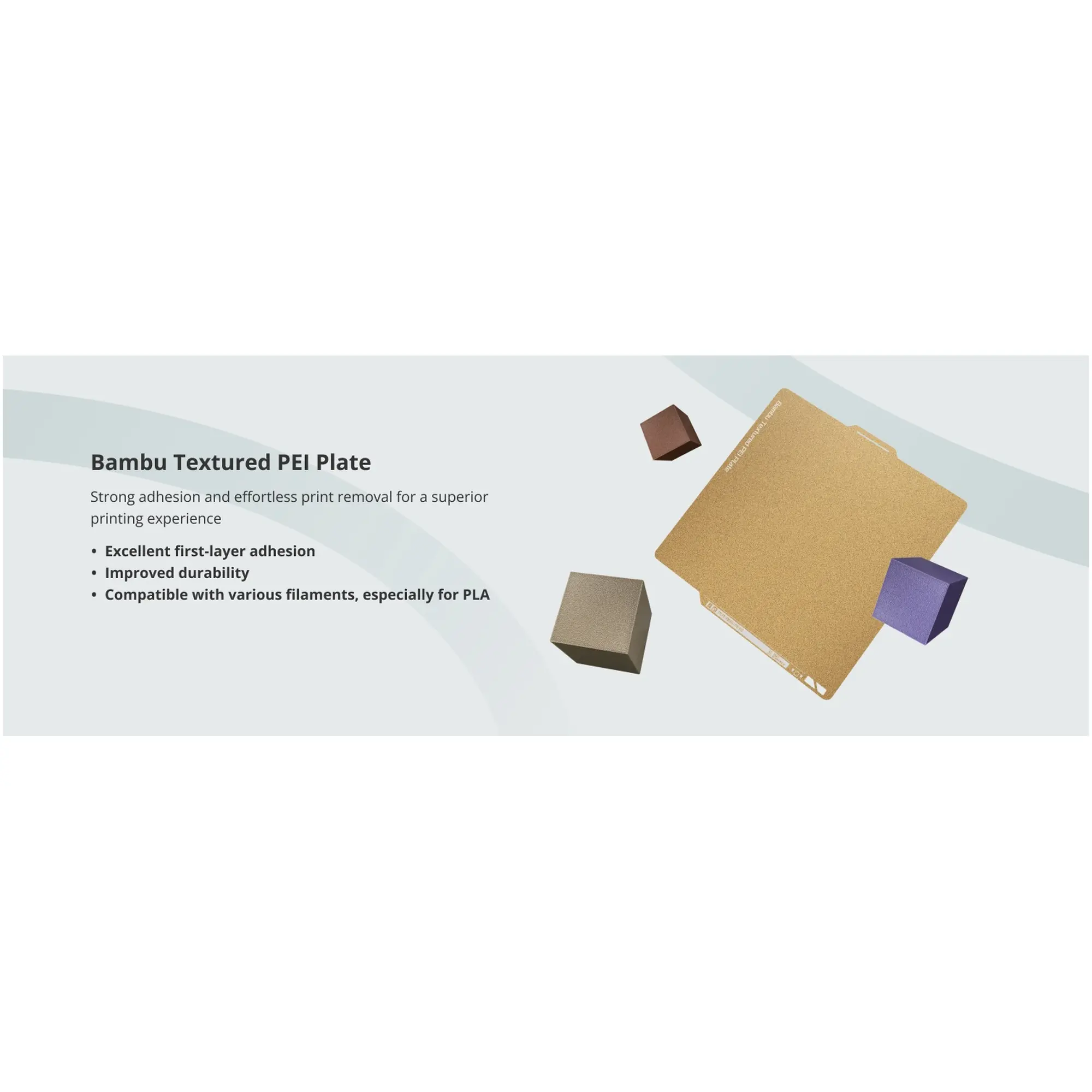 Купить Пластина для 3D-принтера Bambu Lab P2S Textured PEI Plate 256x256 мм (FAP033) - фото 3