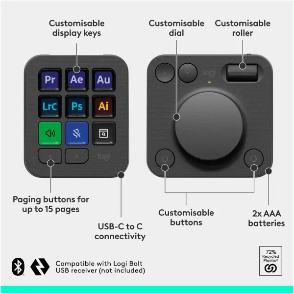 Купить Клавиатура Logitech MX Creative Console Graphite (920-012931) - фото 10