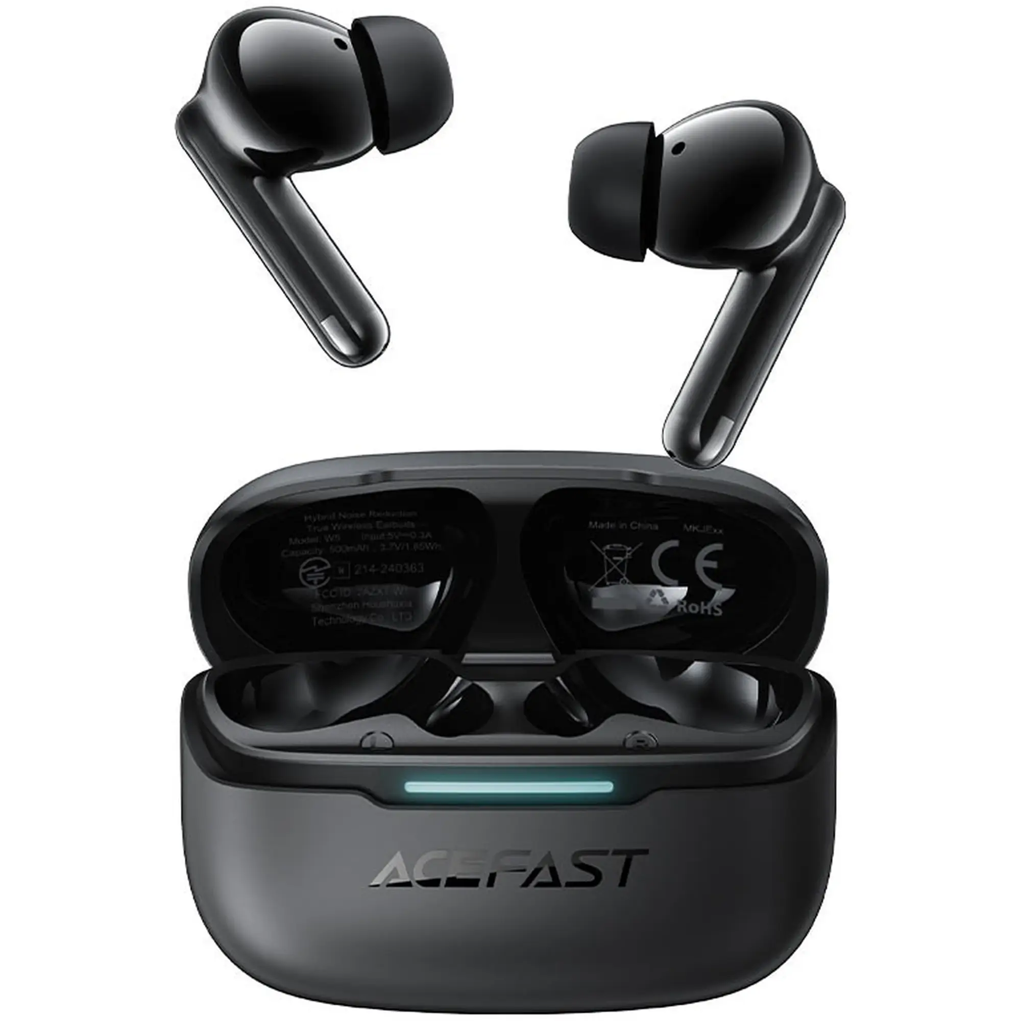 Купить Наушники Acefast W5 Hybrid Noise Reduction Black (6974316285373) - фото 1
