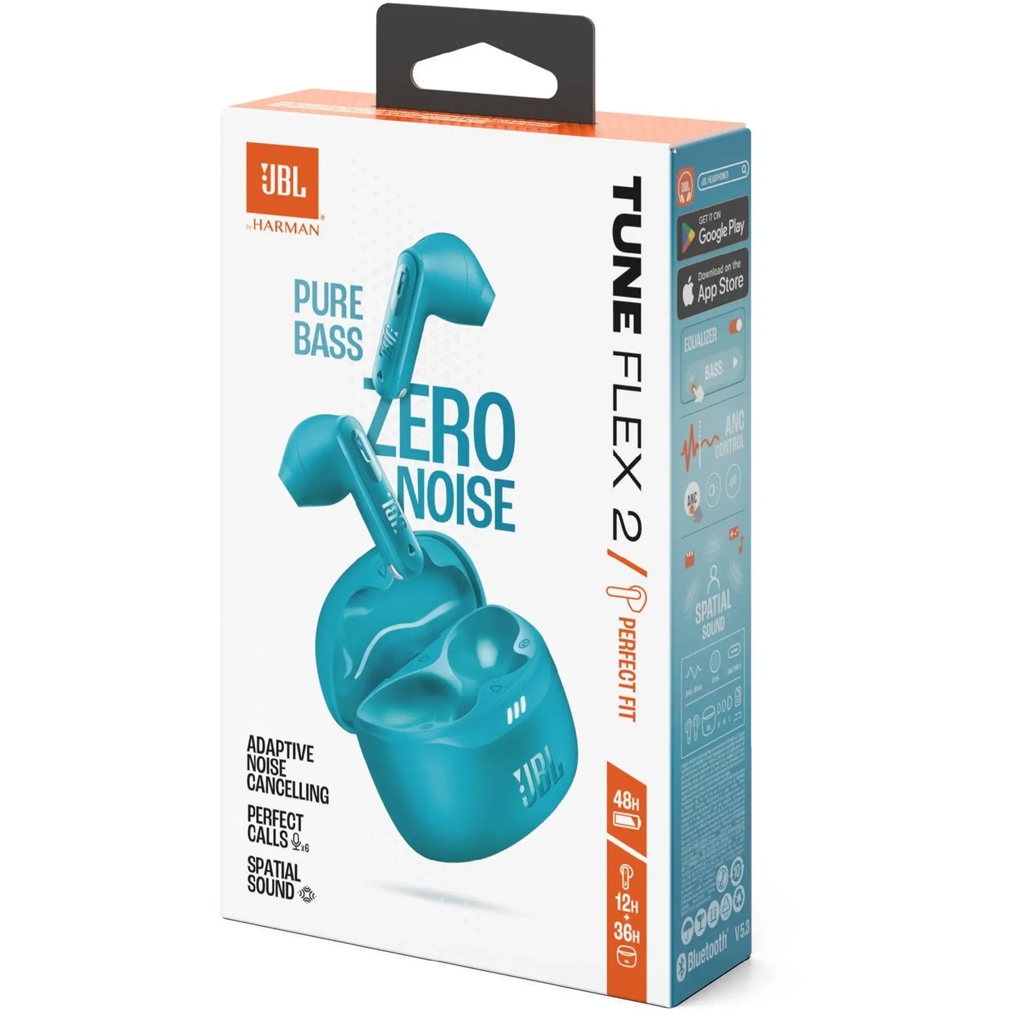 Купити Навушники JBL Tune Flex 2 Turquoise (JBLTFLEX2TQE) - фото 8