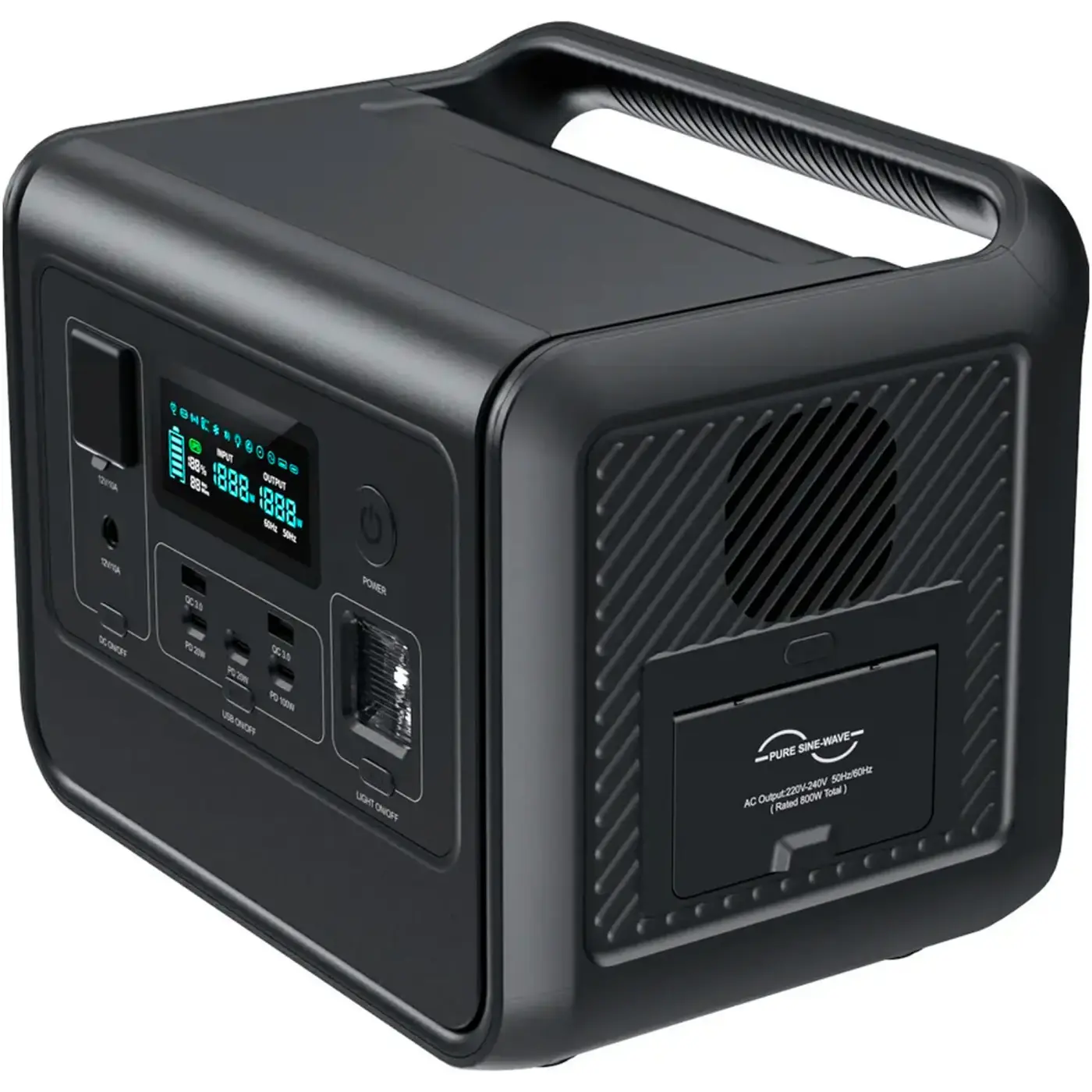 Купити Зарядна станція Choetech BS060 800W 512Whh (BS060-EU-GY) - фото 2