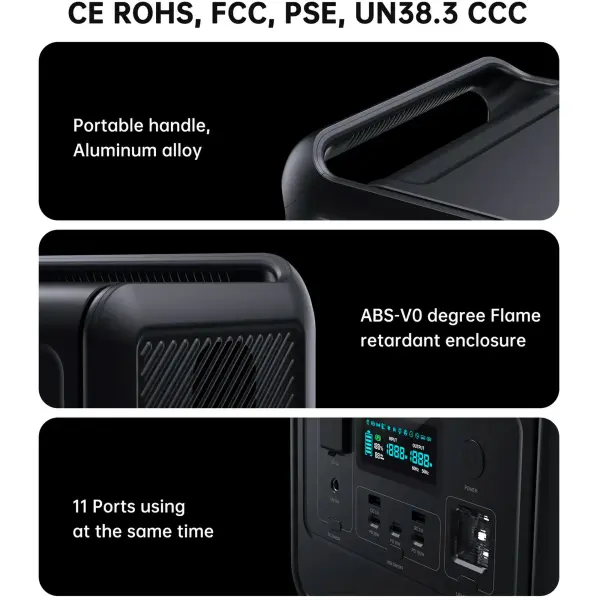 Купити Зарядна станція Choetech BS060 800W 512Whh (BS060-EU-GY) - фото 5