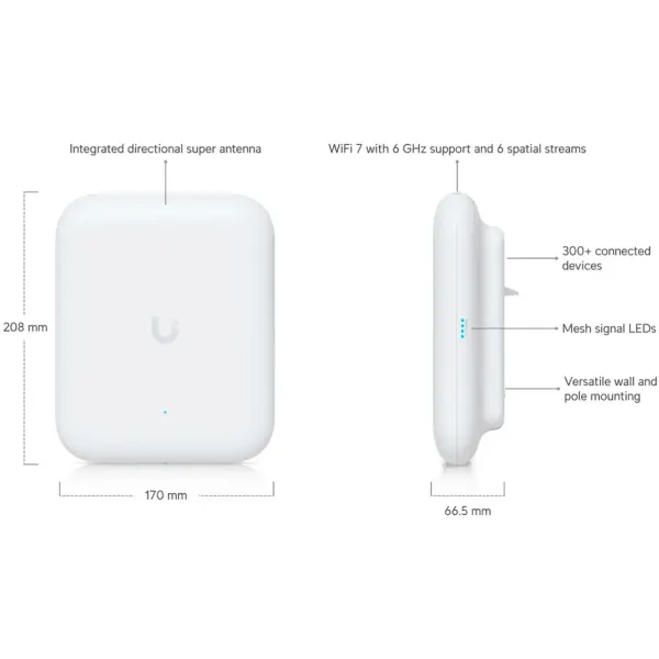 Купить Точка доступа Wi-Fi Ubiquiti UniFi U7 Pro Outdoor (U7-PRO-OUTDOOR) - фото 16