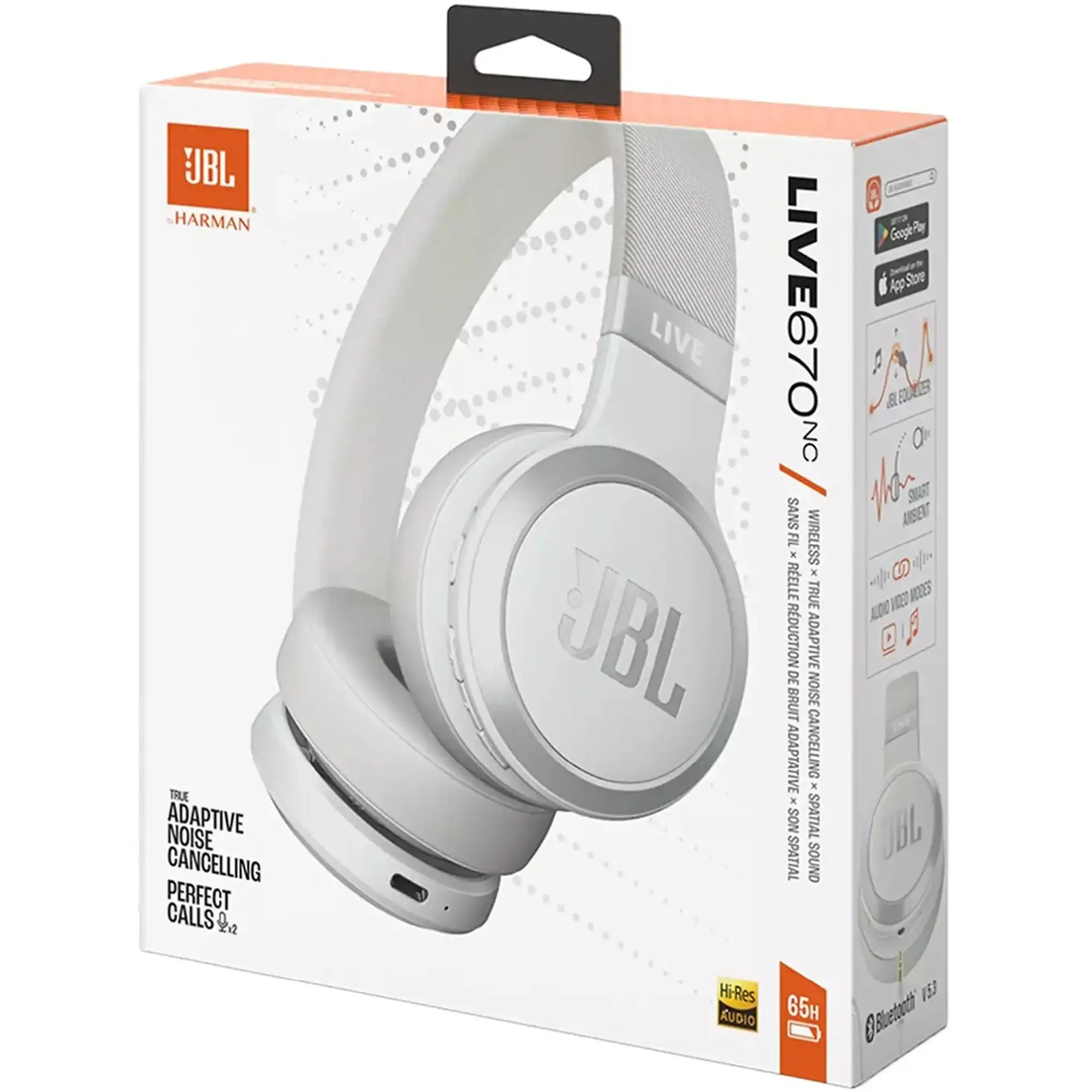 Купить Bluetooth-гарнитура JBL Live 670NC White (JBLLIVE670NCWHT) - фото 7