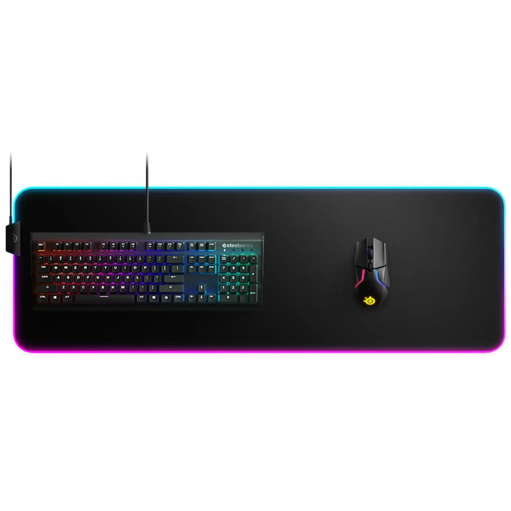 Купити Ігрова поверхня SteelSeries QcK Prism Cloth 3XL Etail RGB Black (63512) - фото 1