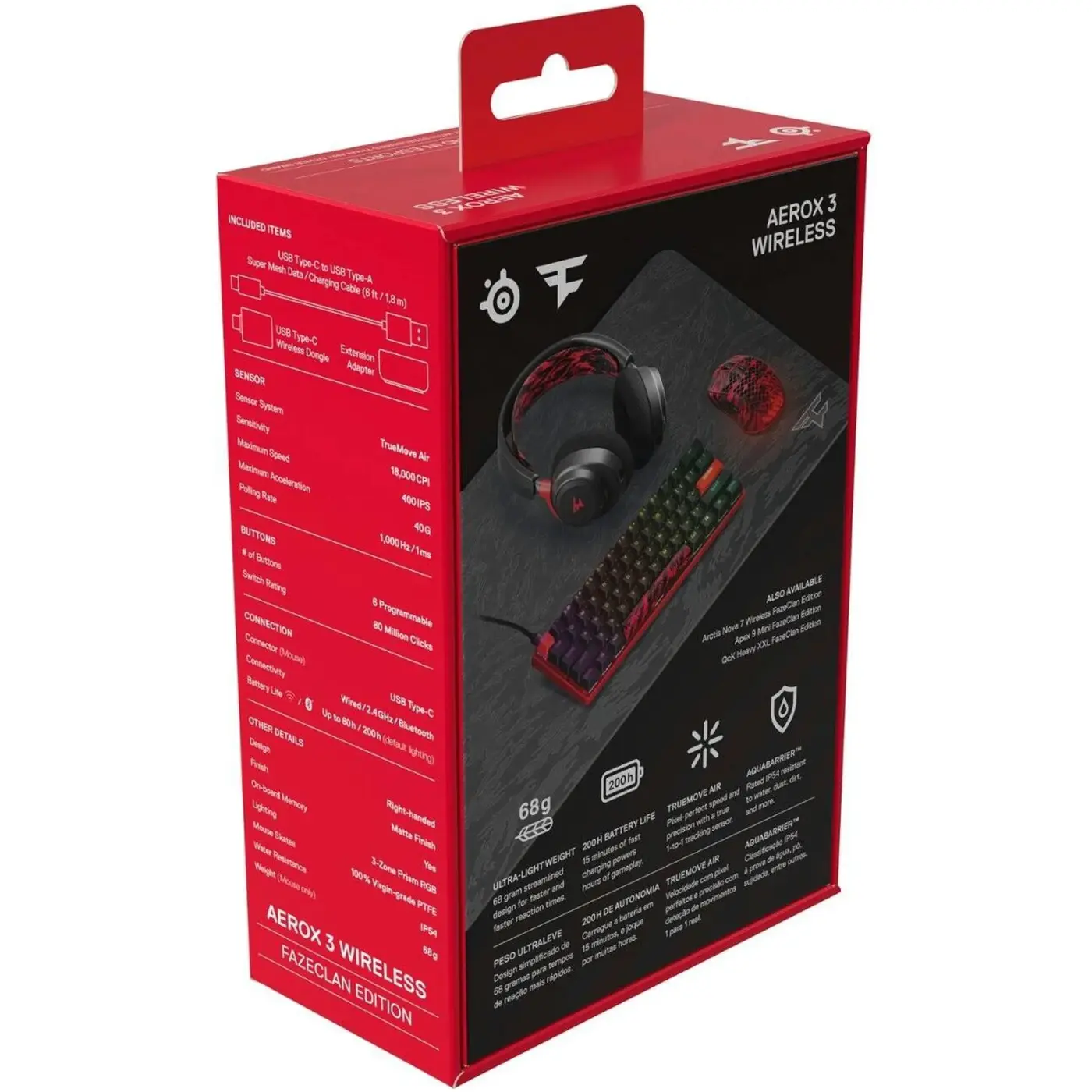 Купити Мишка SteelSeries Aerox 3 Wireless Faze Clan Edition (62609) - фото 4