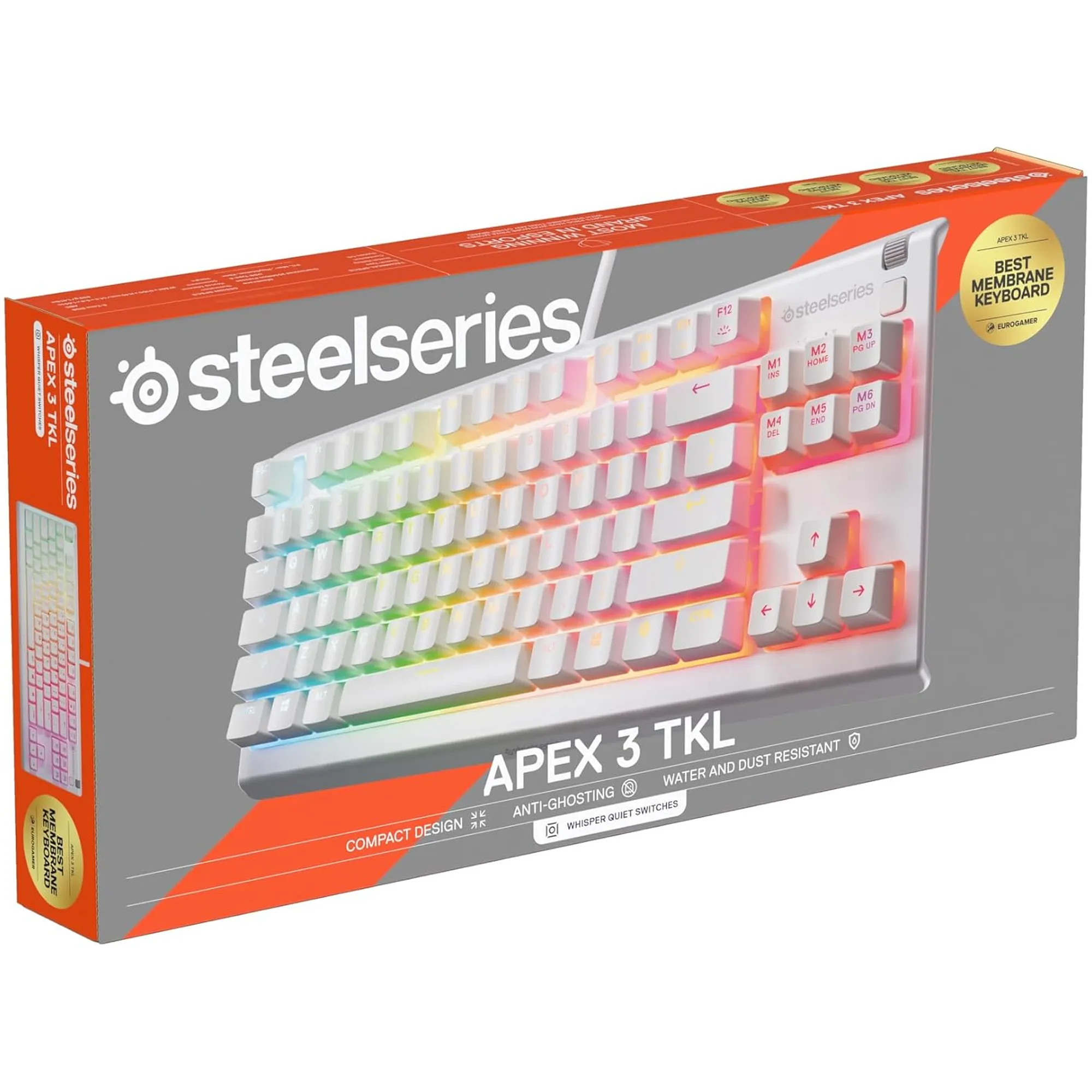 Купить Клавиатура SteelSeries Apex 3 TKL USB UA White (64819) - фото 5