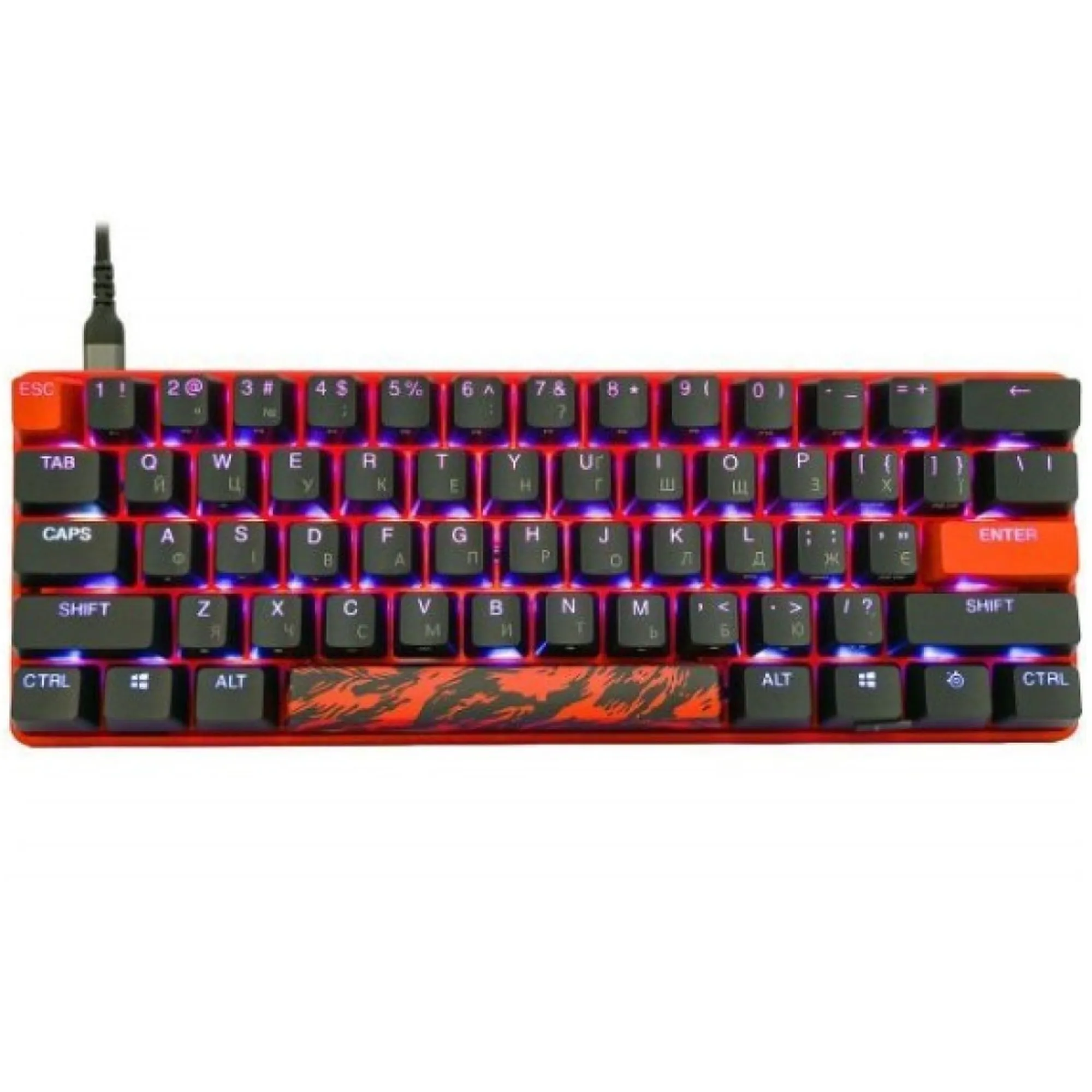 Купити Клавіатура SteelSeries Apex 9 TKL OptiPoint Mini Faze Clan USB UA Red/Black (64853) - фото 1