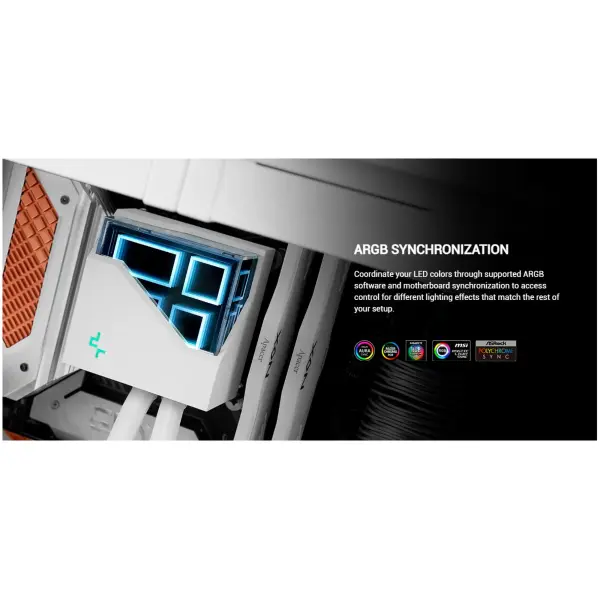 Купити Система водяного охолодження DeepCool LT240 ARGB White (R-LT240-WHAMNC-G-1) - фото 11