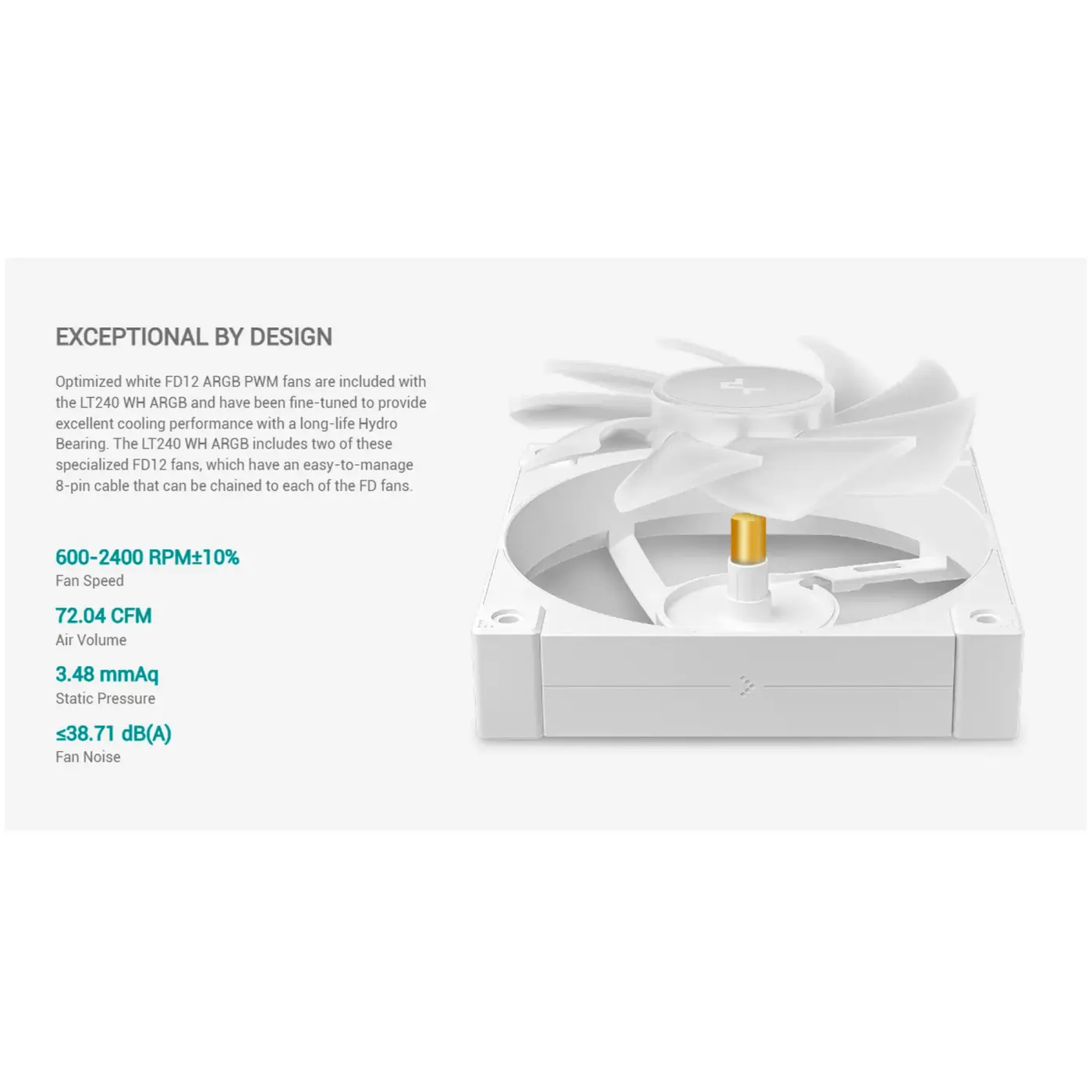 Купити Система водяного охолодження DeepCool LT240 ARGB White (R-LT240-WHAMNC-G-1) - фото 12