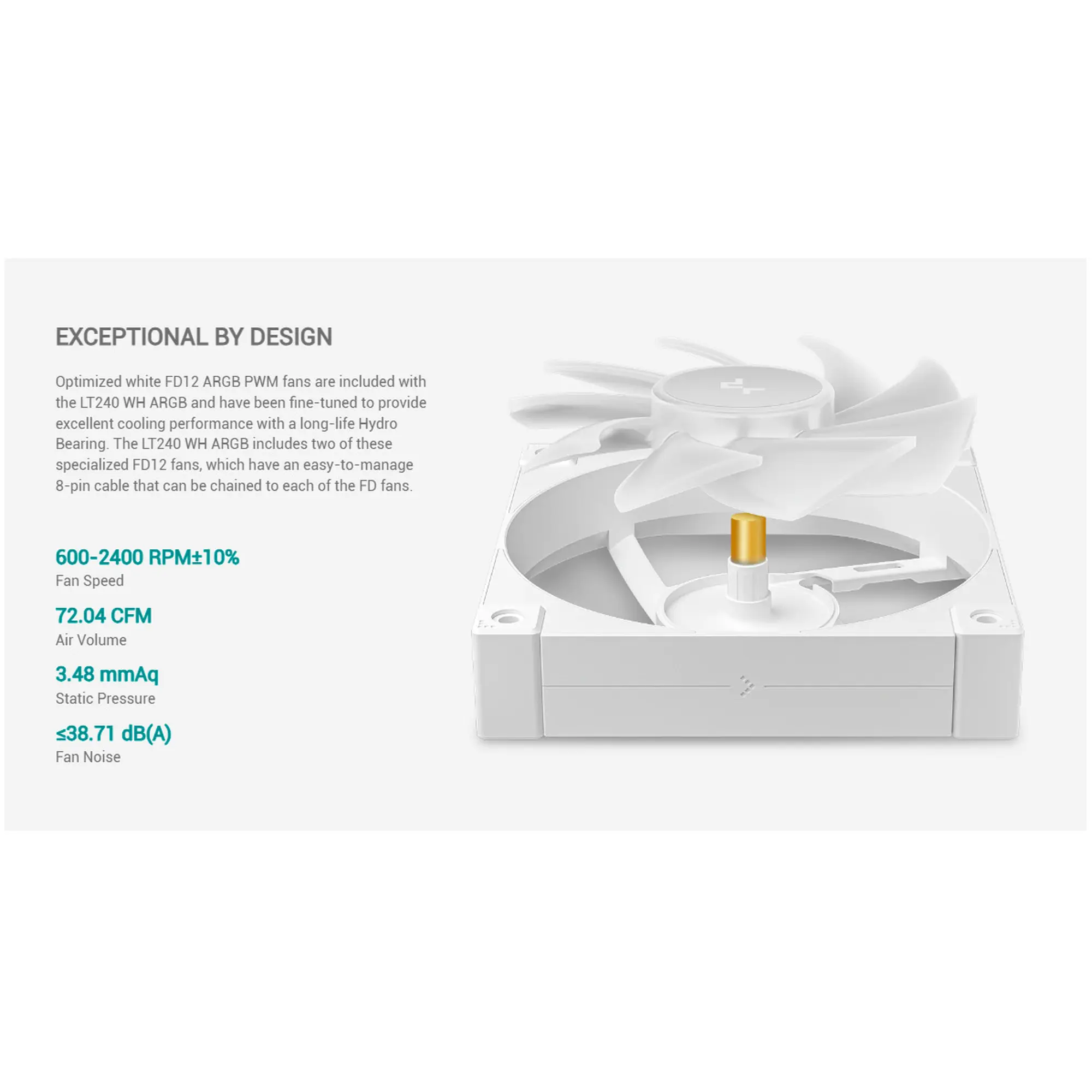 Купити Система водяного охолодження DeepCool LT240 ARGB White (R-LT240-WHAMNC-G-1) - фото 12