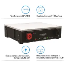 Купить Акумуляторна батарея Dyness DL5.0C Heat 51.2V 100Ah 5.12kWh LiFePo4 (DL5.0C-H) - фото 2