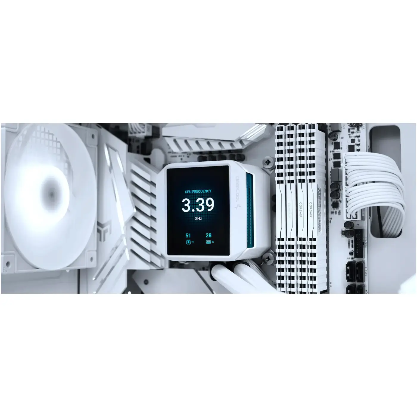 Купити Система водяного охолодження DeepCool Mystique 240 ARGB White (R-LX240-WHDSNMCP-G-1) - фото 7