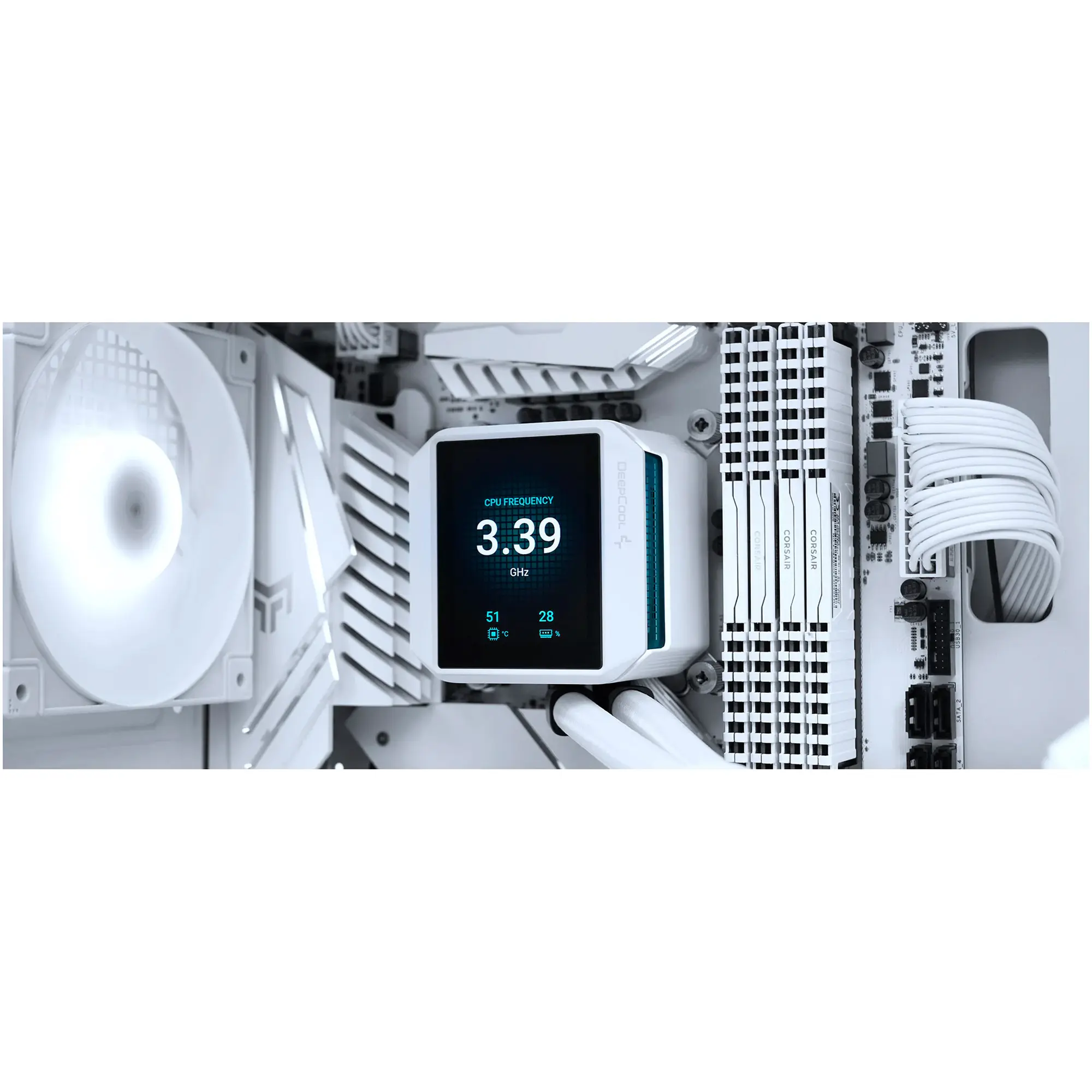Купити Система водяного охолодження DeepCool Mystique 240 ARGB White (R-LX240-WHDSNMCP-G-1) - фото 7
