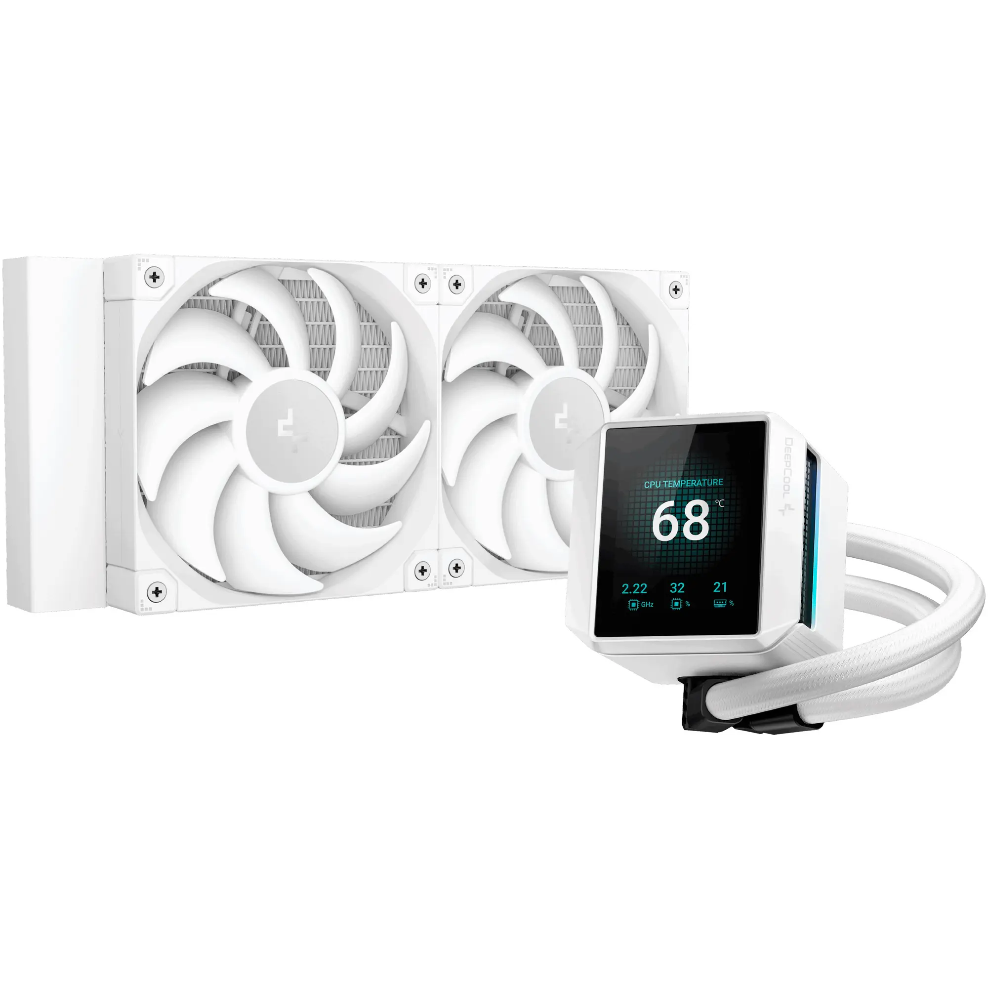 Купити Система водяного охолодження DeepCool Mystique 240 White (R-LX240-WHDSNMP-G-1) - фото 1