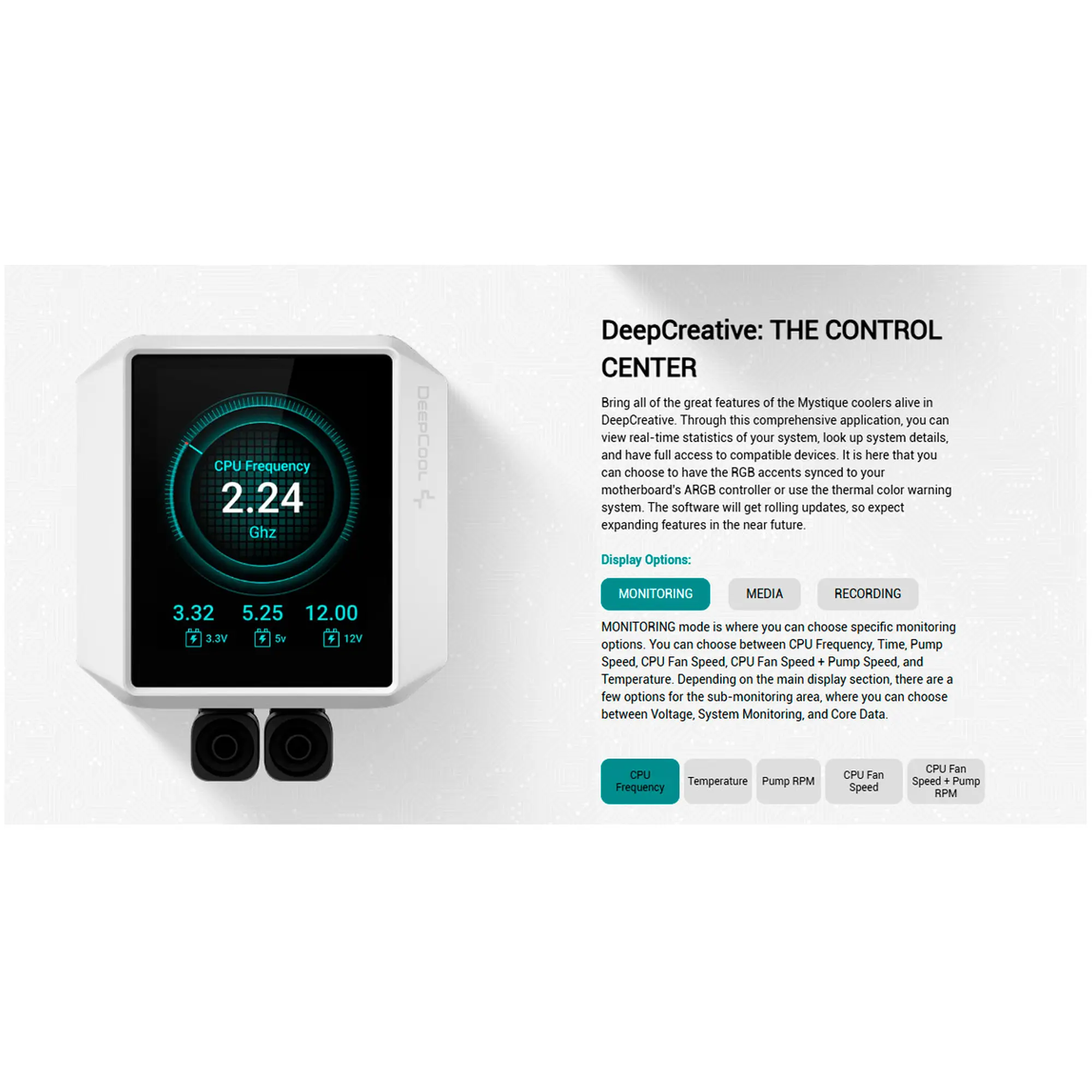 Купити Система водяного охолодження DeepCool Mystique 360 ARGB White (R-LX360-WHDSNMCP-G-1) - фото 12
