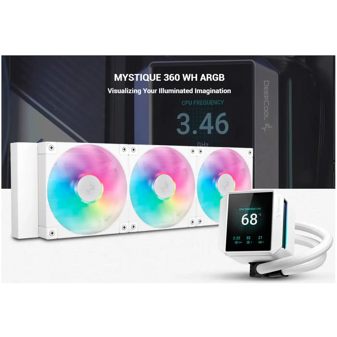 Купити Система водяного охолодження DeepCool Mystique 360 ARGB White (R-LX360-WHDSNMCP-G-1) - фото 15