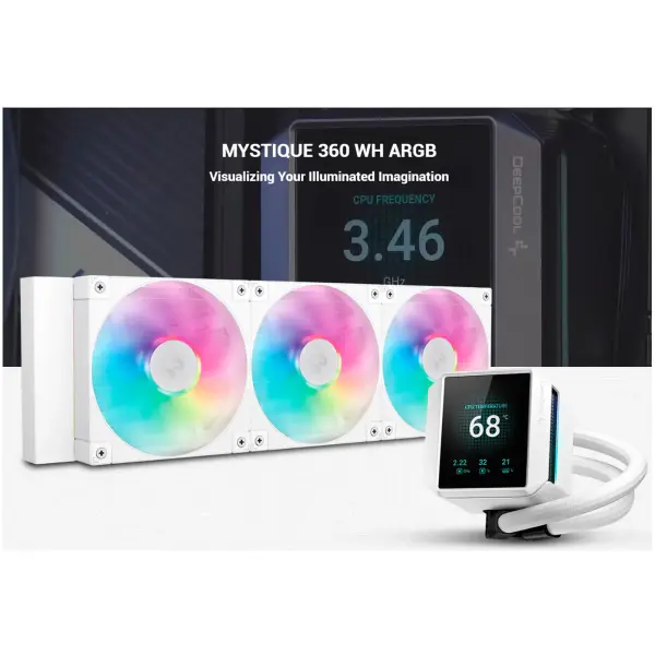 Купити Система водяного охолодження DeepCool Mystique 360 ARGB White (R-LX360-WHDSNMCP-G-1) - фото 15