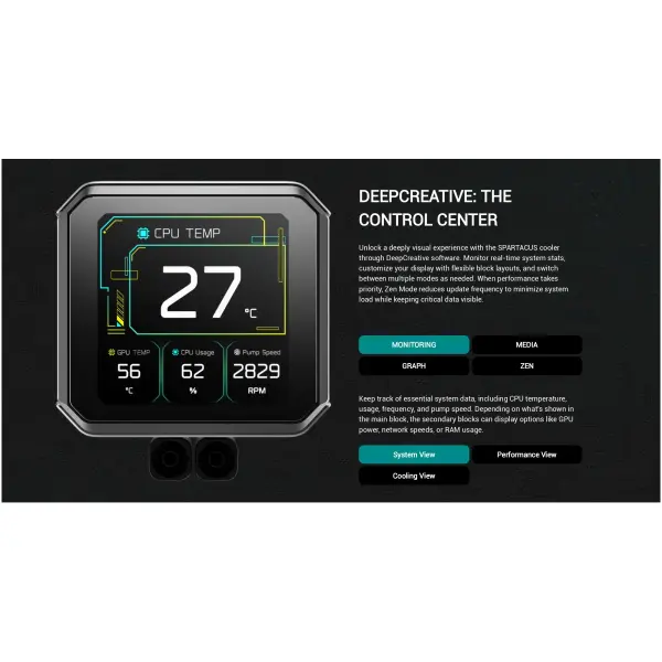 Купити Система водяного охолодження DeepCool Spartacus 360 Black (R-SPT360-BKDSMP-G-1) - фото 15