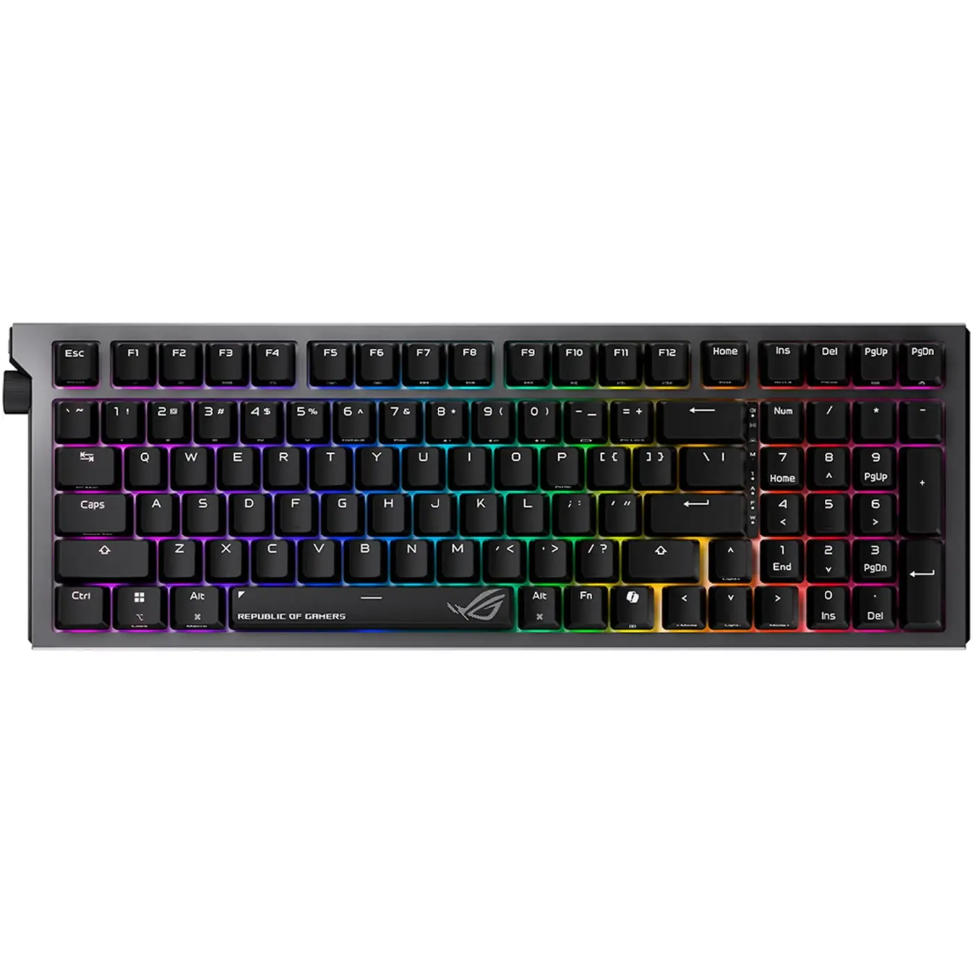 Купити Клавіатура Asus ROG Strix Morph 96 Wireless NX Snow V2 UKR ABS Black (90MP04IF-BKMA03) - фото 1