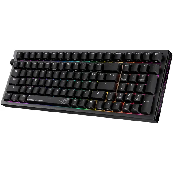 Купити Клавіатура Asus ROG Strix Morph 96 Wireless NX Snow V2 UKR ABS Black (90MP04IF-BKMA03) - фото 5