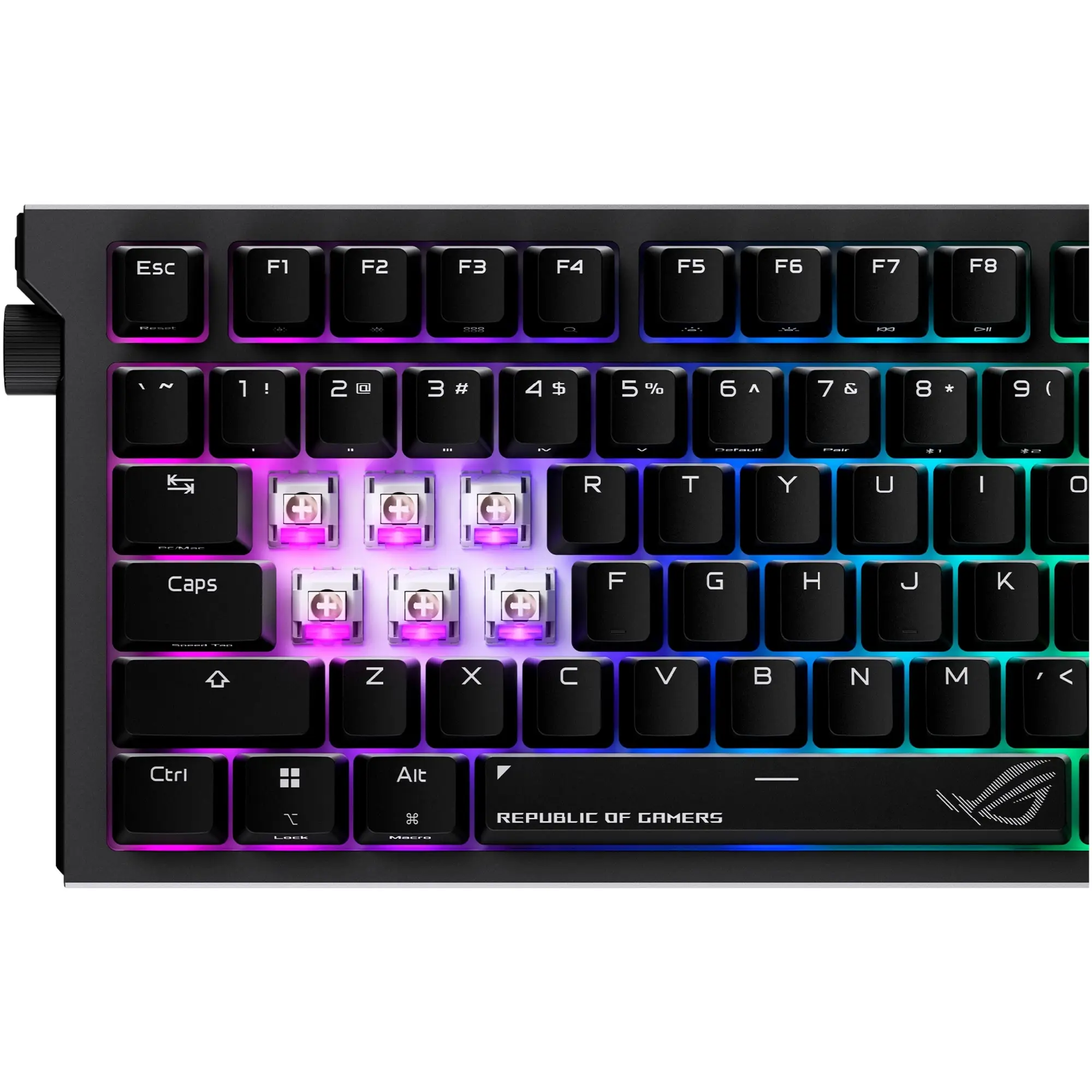 Купити Клавіатура Asus ROG Strix Morph 96 Wireless NX Snow V2 UKR ABS Black (90MP04IF-BKMA03) - фото 10