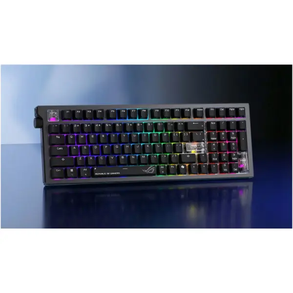 Купити Клавіатура Asus ROG Strix Morph 96 Wireless NX Snow V2 UKR ABS Black (90MP04IF-BKMA03) - фото 11