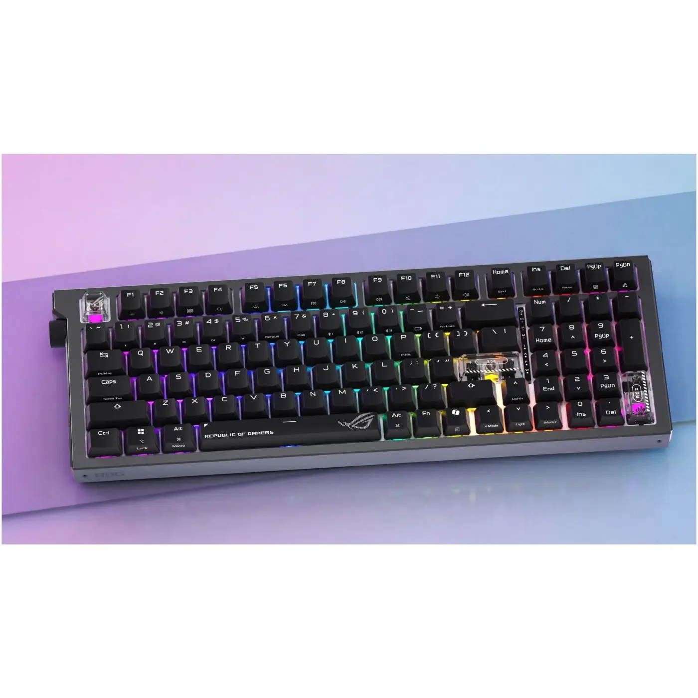 Купити Клавіатура Asus ROG Strix Morph 96 Wireless NX Snow V2 UKR ABS Black (90MP04IF-BKMA03) - фото 13