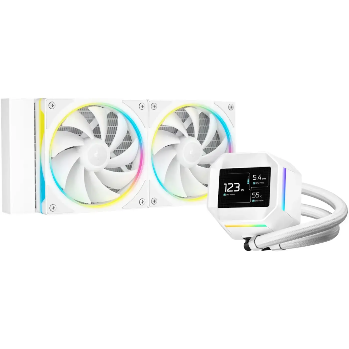 Купити Система водяного охолодження DeepCool LM240 WH (R-LM240-WHDMMC-1) - фото 1