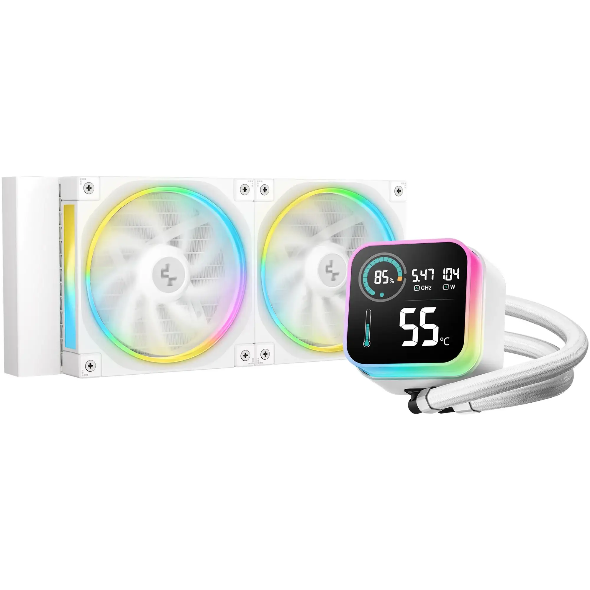 Купити Система водяного охолодження DeepCool LQ240 White (R-LQ240-WHDSMC-G-1) - фото 1