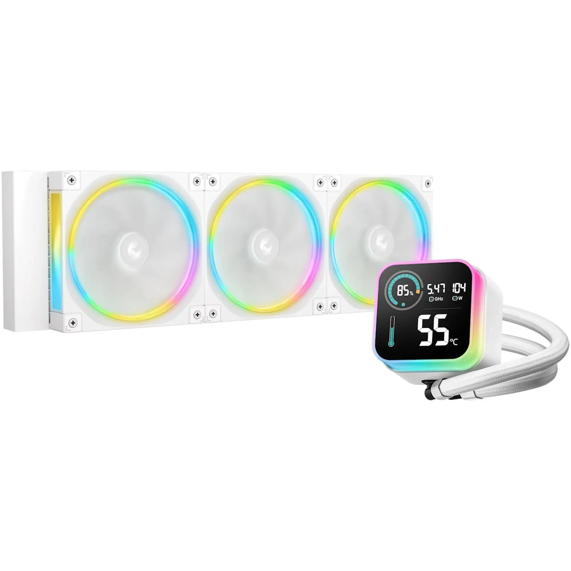 Купити Система водяного охолодження DeepCool LQ360 Ultra ARGB WH (R-LQ360-WHASMC-G-1) - фото 1