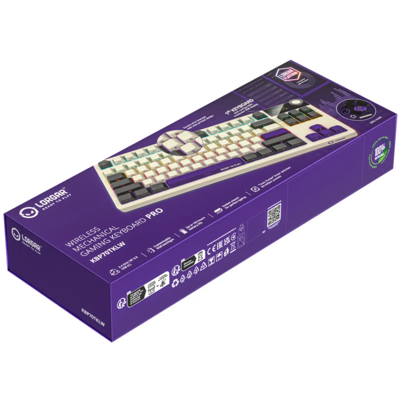 Купить Клавиатура Lorgar KBP70TKLW Wireless TKL Mechanical Pro UA Beige (LRG-KBP70TKLW-RT-US) - фото 13