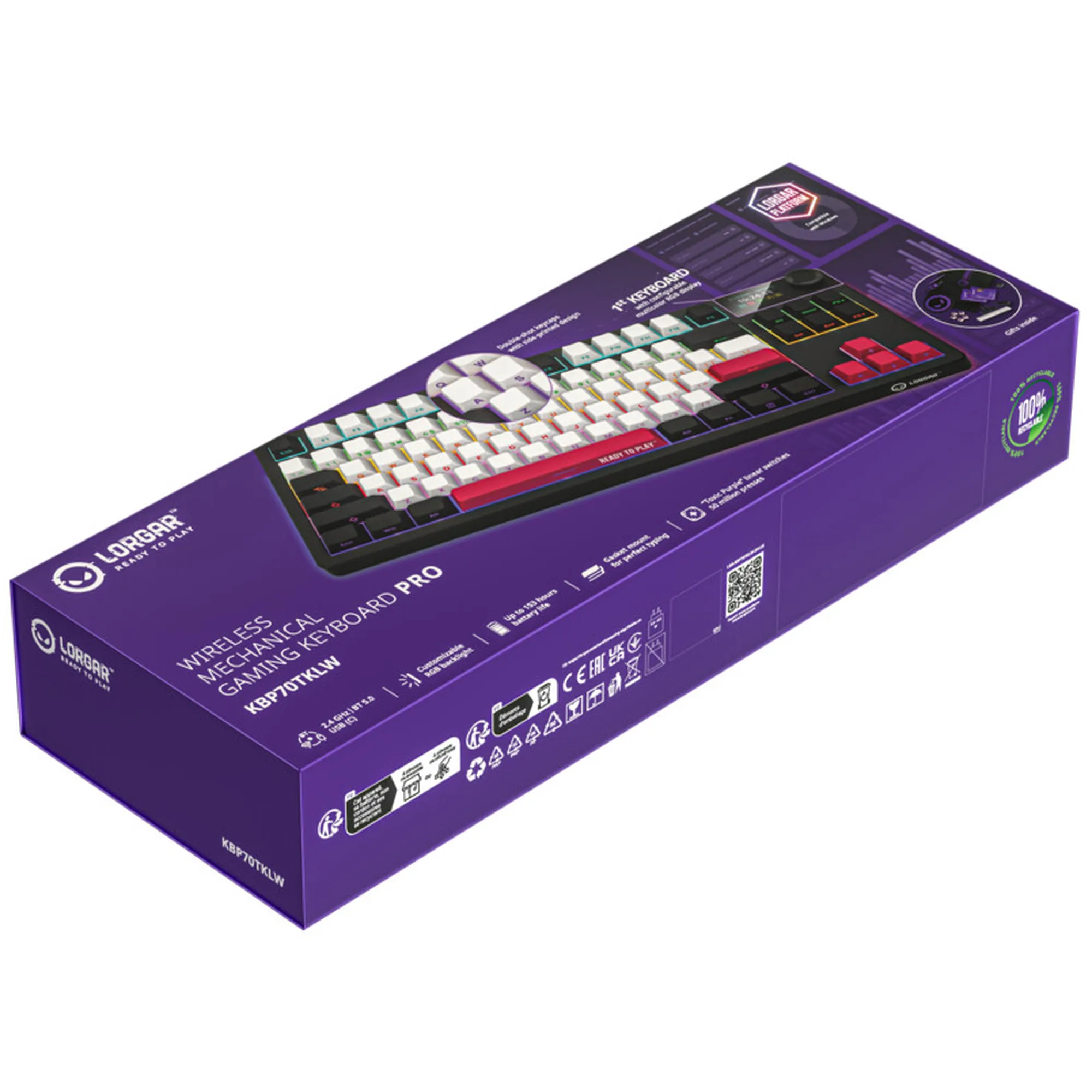 Купить Клавиатура Lorgar KBP70TKLW Wireless TKL Mechanical Pro UA Black/Red (LRG-KBP70TKLW-BK-US) - фото 13