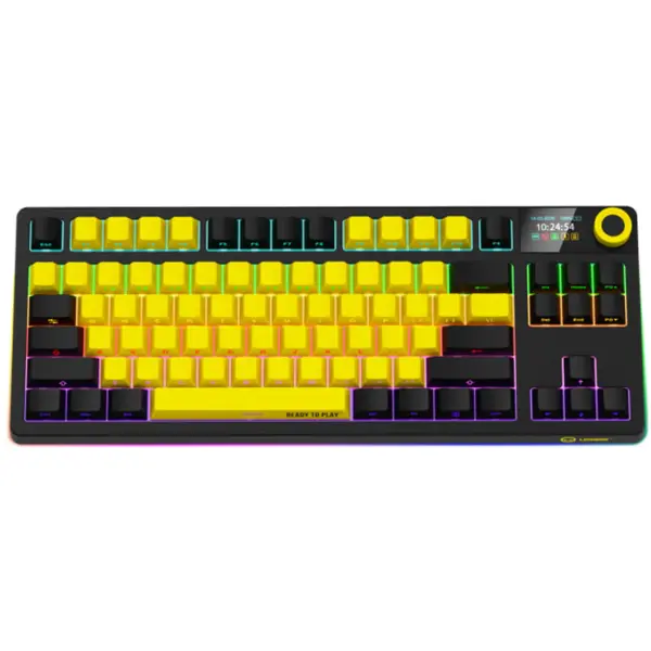 Купить Клавиатура Lorgar KBP70TKLW Wireless TKL Mechanical Pro UA Black/Yellow (LRG-KBP70TKLW-YL-US) - фото 2