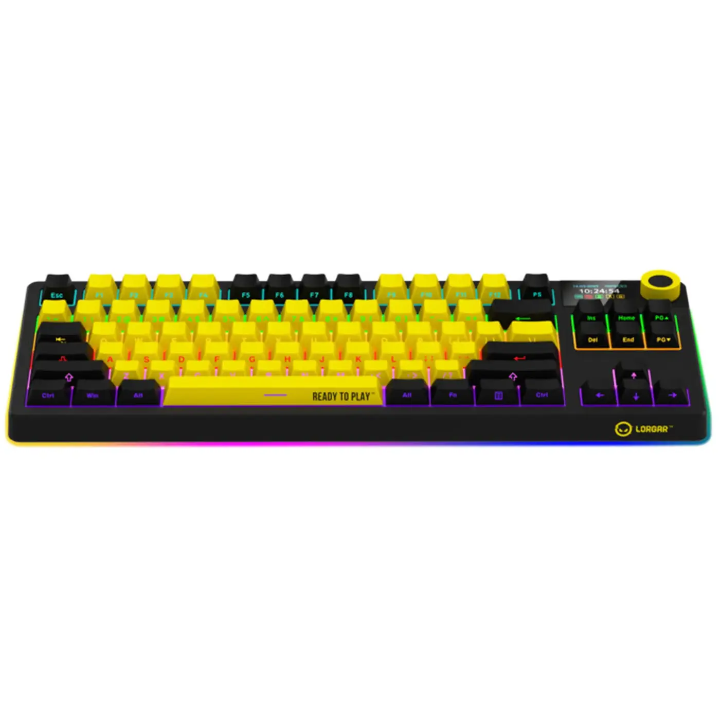 Купить Клавиатура Lorgar KBP70TKLW Wireless TKL Mechanical Pro UA Black/Yellow (LRG-KBP70TKLW-YL-US) - фото 4