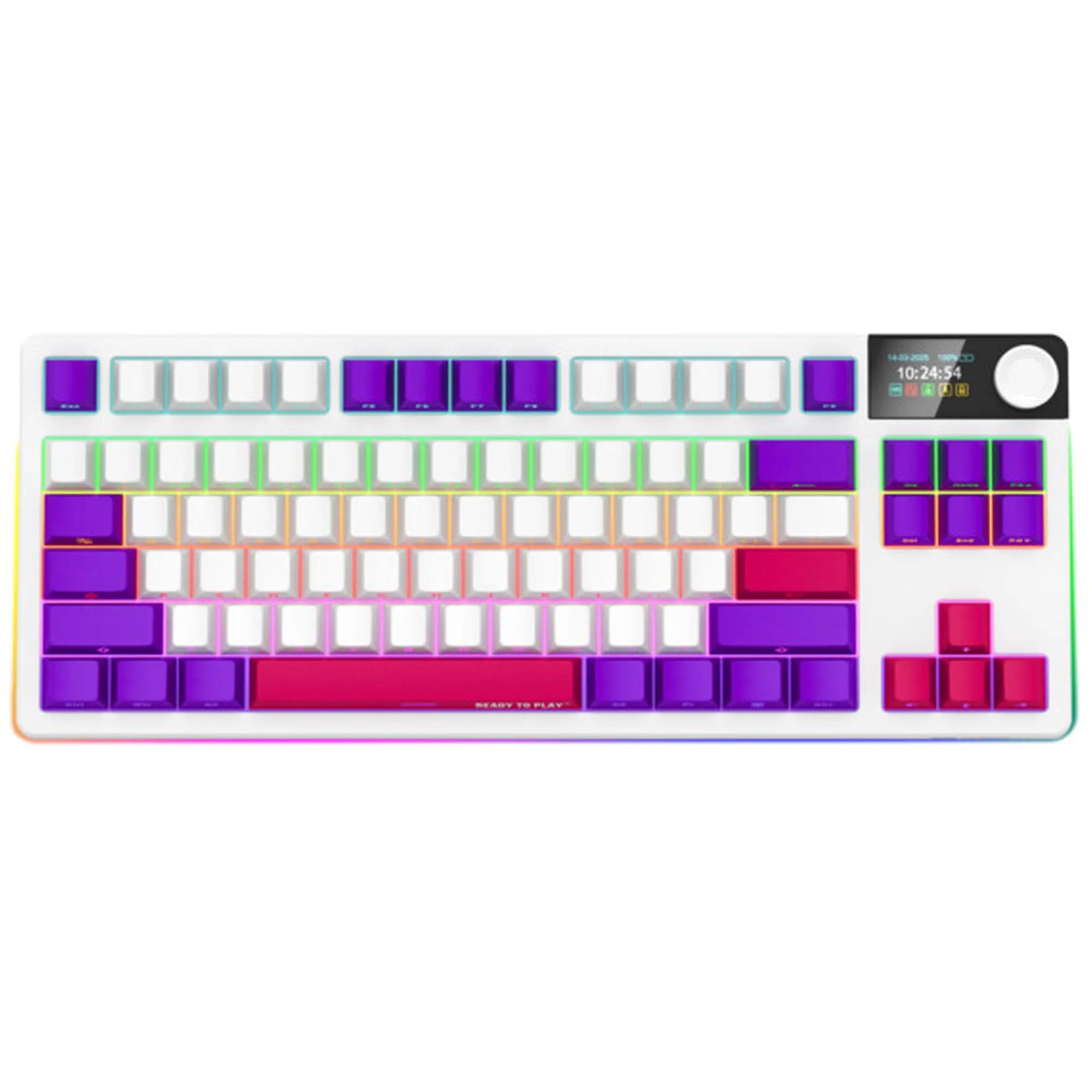 Купить Клавиатура Lorgar KBP70TKLW Wireless TKL Mechanical Pro UA White (LRG-KBP70TKLW-WH-US) - фото 1