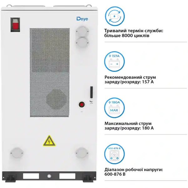 Купить Блок батарей DEYE GE-F240 240kWh, 768V, 314Ah, LiFePO4 (GE-F240-BC-2-A3) - фото 3