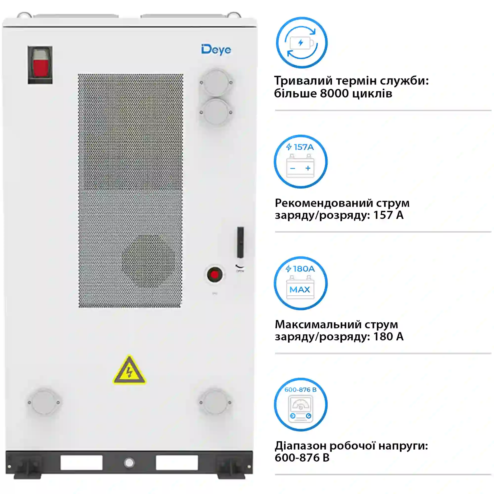 Купить Блок батарей DEYE GE-F240 240kWh, 768V, 314Ah, LiFePO4 (GE-F240-BC-2-A3) - фото 3