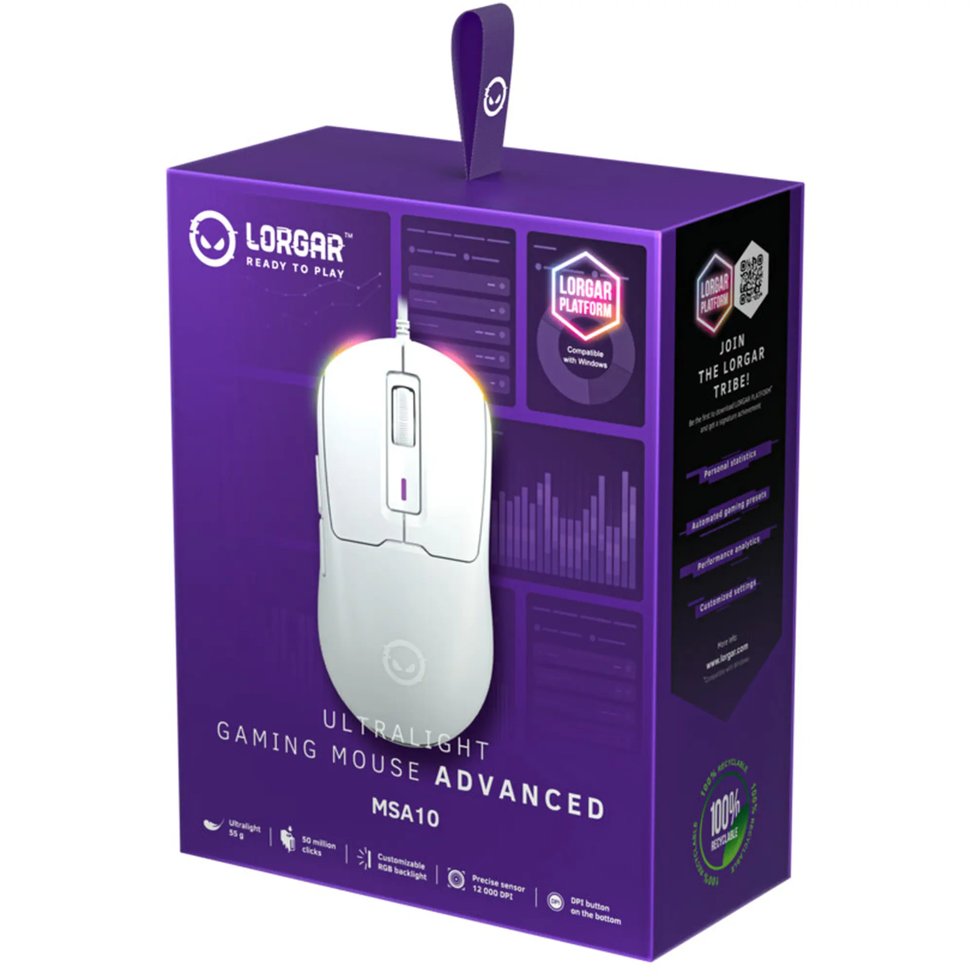 Купить Мышь Lorgar MSA10 Ultralight USB White (LRG-MSA10-WH) - фото 11