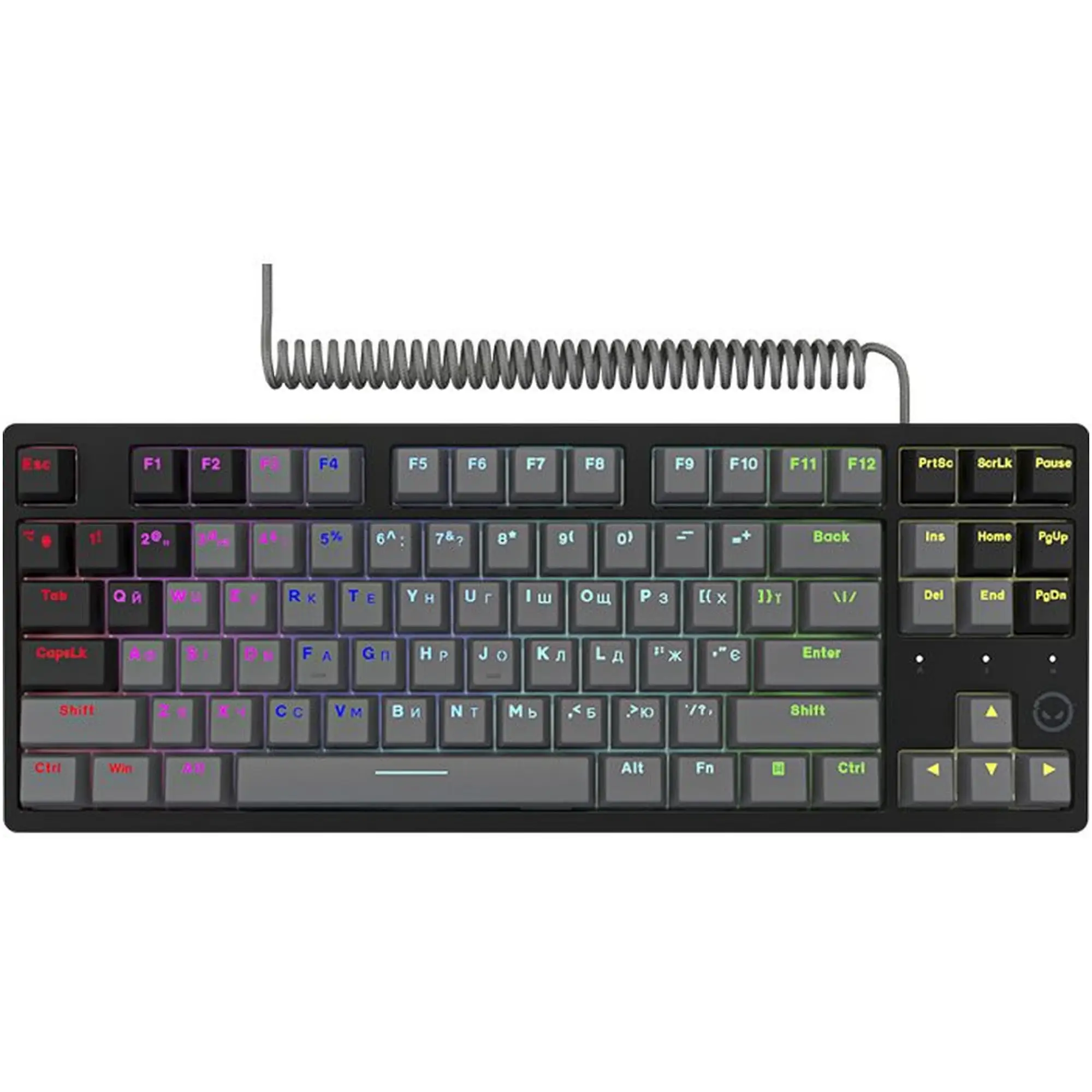 Купити Клавіатура Lorgar Azar 514TKL RGB Mechanical USB UA Black/Grey (LRG-GK514TKL-BK-UA) - фото 1