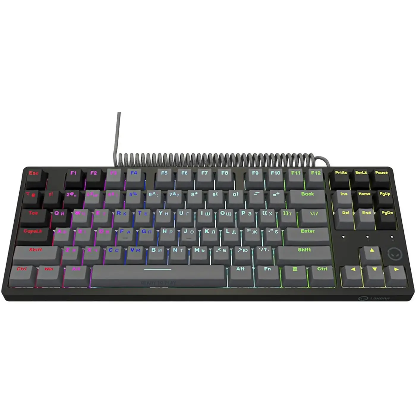 Купити Клавіатура Lorgar Azar 514TKL RGB Mechanical USB UA Black/Grey (LRG-GK514TKL-BK-UA) - фото 3
