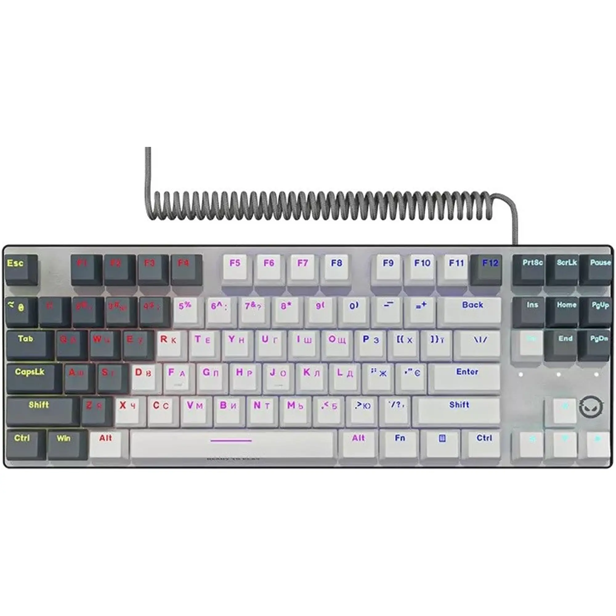 Купити Клавіатура Lorgar Azar 514TKL RGB Mechanical USB UA White/Grey (LRG-GK514TKL-WH-UA) - фото 2