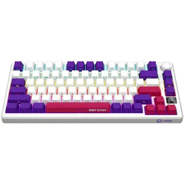 Купити Клавіатура Lorgar KBP7075W Pro RGB Wireless/Bluetooth/USB UA White (LRG-KBP7075W-WH-US) - фото 2