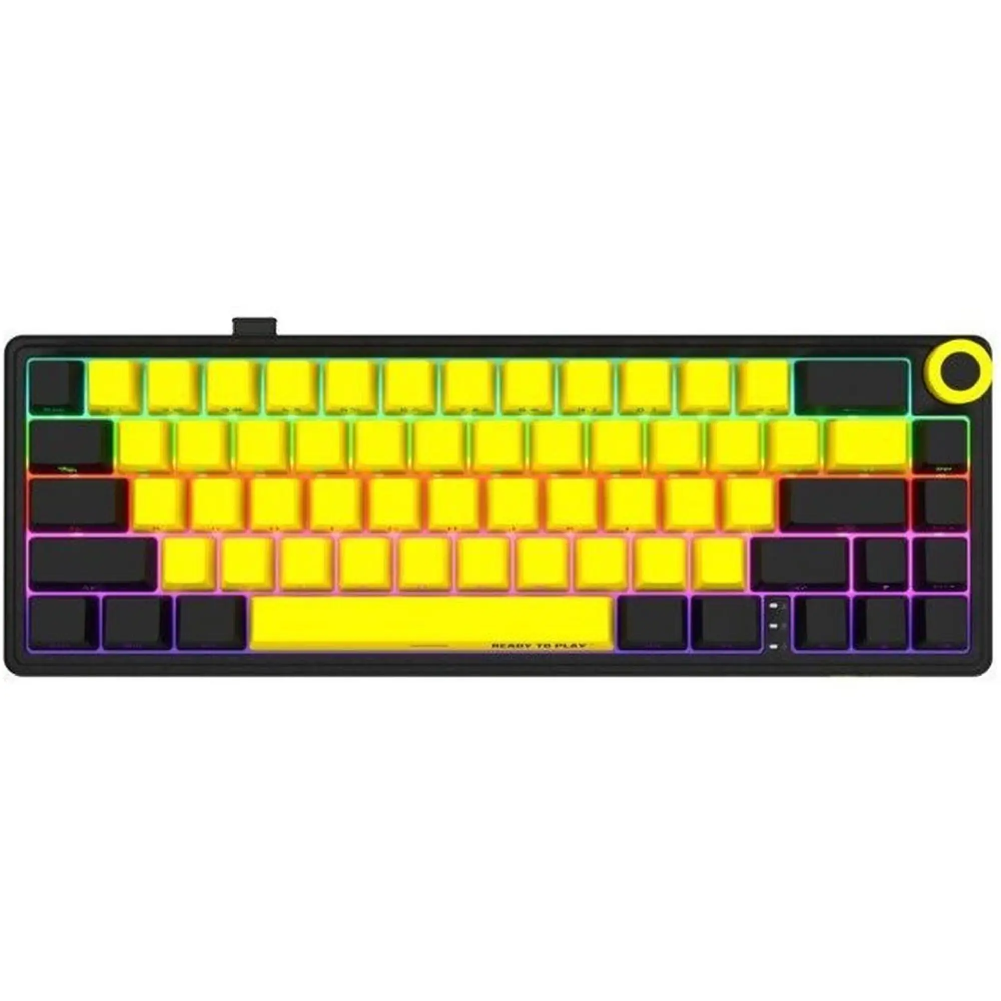 Купити Клавіатура Lorgar KBP70MW Pro RGB Wireless/Bluetooth/USB UA Black/yellow (LRG-KBP70MW-YL-US) - фото 1